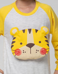 Little M Sweatshirt Raglan Tiger Busa Plush