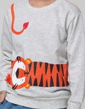 Little M Sweatshirt Print Tiger Aplikasi