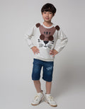 Little M Sweatshirt Print Tiger Flip
