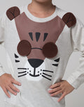 Little M Sweatshirt Print Tiger Flip