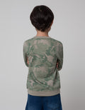 Little M Sweatshirt Dino Camo Rotary Print