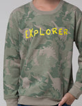 Little M Sweatshirt Dino Camo Rotary Print