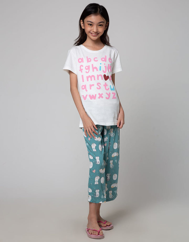 Kidz Too Pants Rayon Full Print Cat