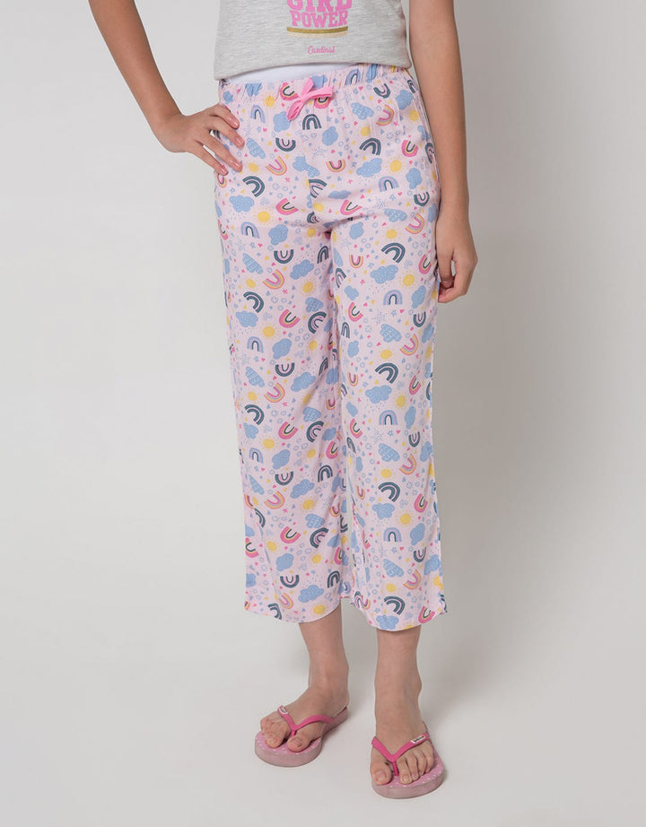Kidz Too Pants Rayon Full Print Rainbow