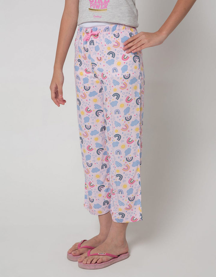 Kidz Too Pants Rayon Full Print Rainbow