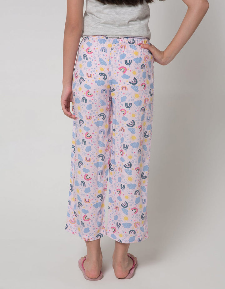 Kidz Too Pants Rayon Full Print Rainbow
