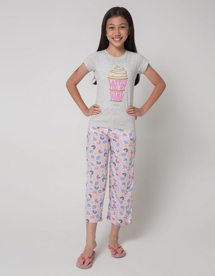 Kidz Too Pants Rayon Full Print Rainbow