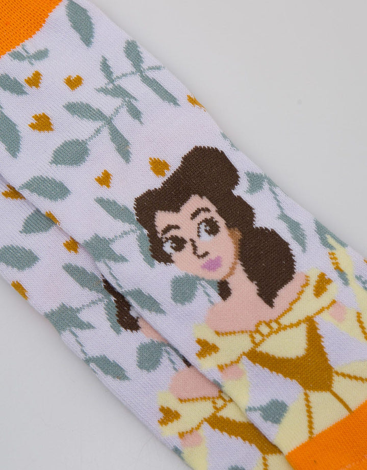 Disney Sock Print Princeshort Sleeve Belle