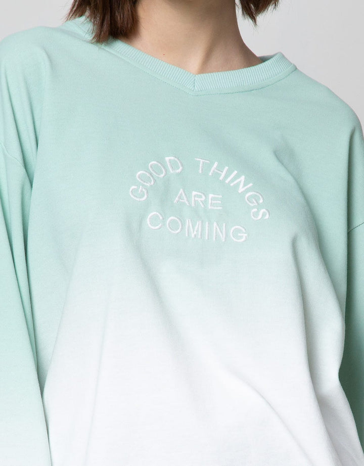 Nevada Gradation Print Sweater Wanita