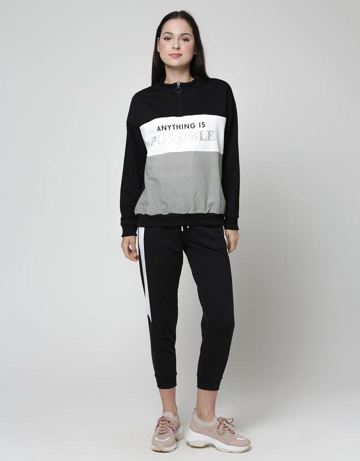 Nevada Solid Print Anything Women's Sweater