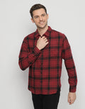 d&f Kemeja Flanel Print Check
