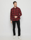 d&f Kemeja Flanel Print Check
