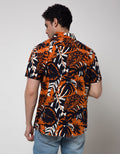 Walrus Kemeja Print Daun Abstrak Pria