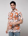 Walrus Kemeja Print Daun Abstrak Pria