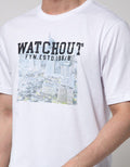 Watchout Jeans Logo Print Kaos Pria