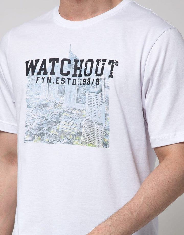 Watchout Jeans Photo Print Kaos Pria