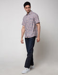 Watchout Jeans Short Sleeve Plaid Shirt