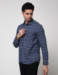Watchout Jeans Mini Check Kemeja Pria