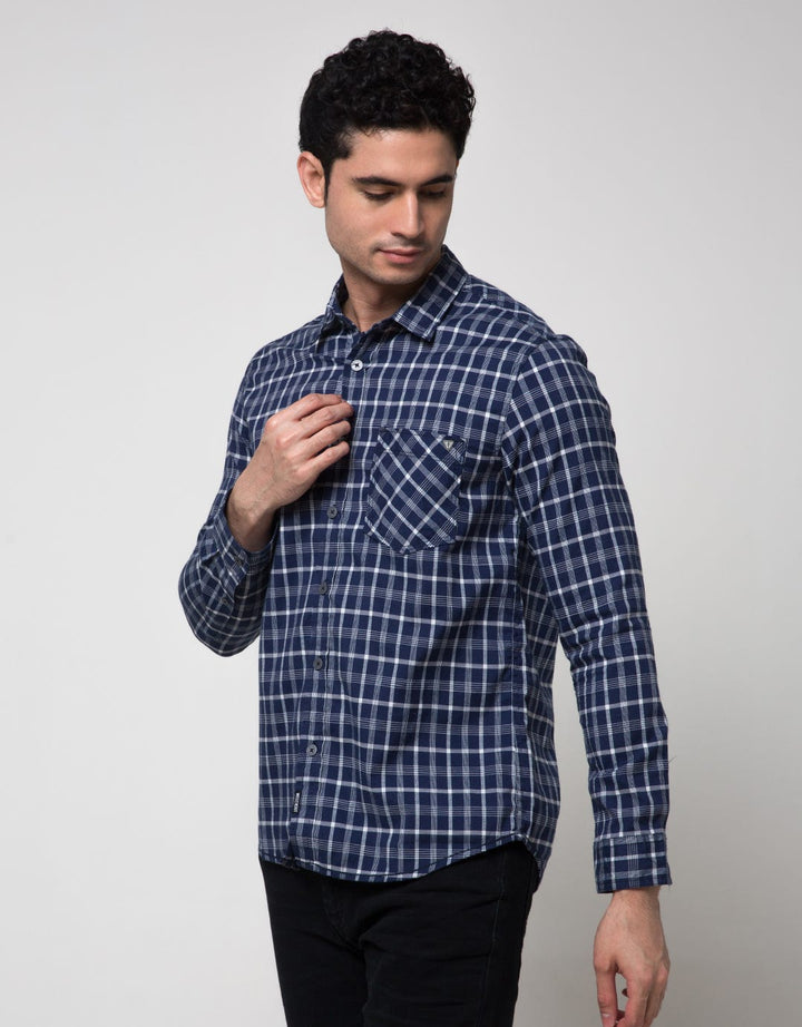 Watchout Jeans Mini Check Kemeja Pria
