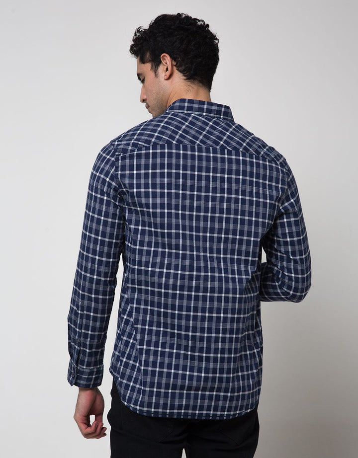 Watchout Jeans Mini Check Kemeja Pria