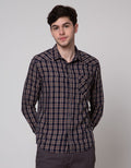 Watchout Jeans Plaid Micro Kemeja Pria