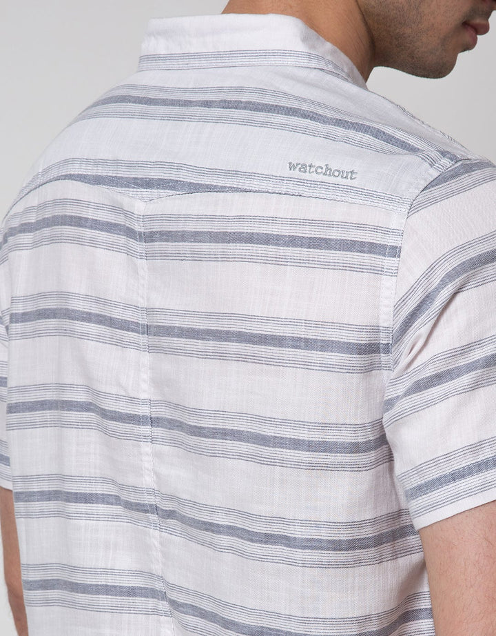 Watchout Jeans Stripe Bae Kemeja Pria