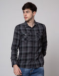 Watchout Jeans Long Sleeves Shirt Plaid Motif