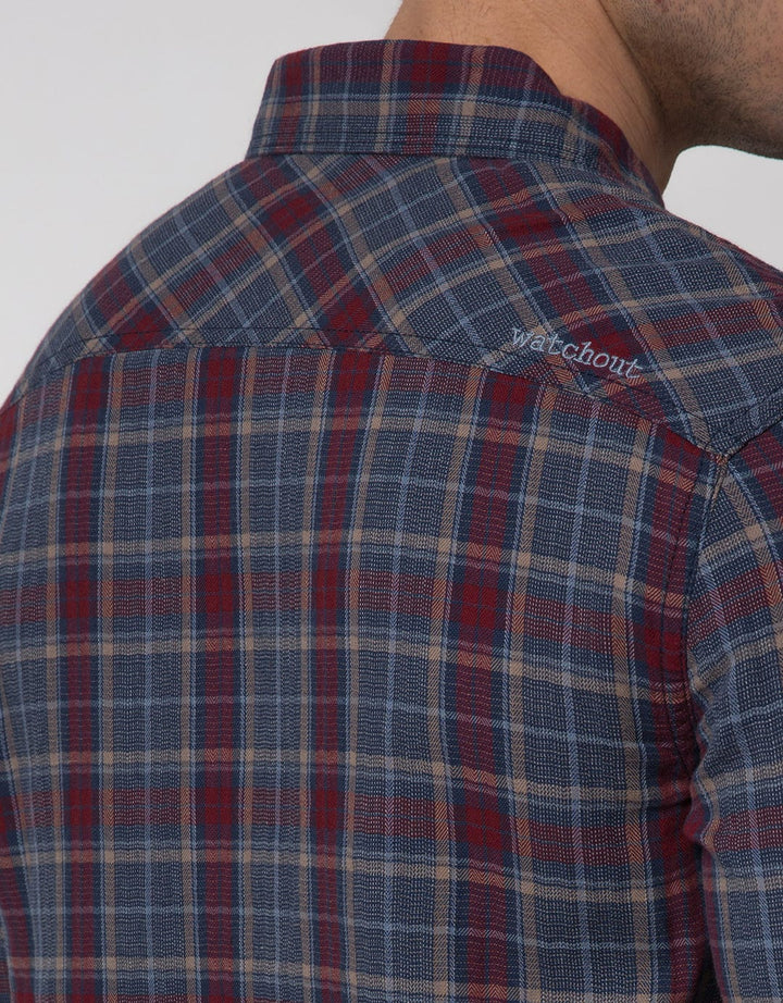 Watchout Jeans Check Style Men's Shirt