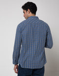Watchout Jeans Plaid Pocket Long Sleeve Shirt