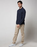 Watchout Jeans Kemeja Lengan Panjang Pria