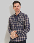 Watchout Jeans Long Sleeves Shirt Plaid Motif