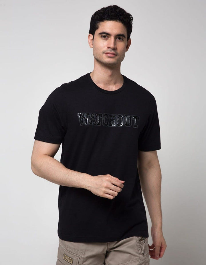 Watchout Jeans Logo Print Kaos Pria