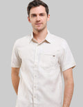 Watchout Casual Plain Text Kemeja Pria