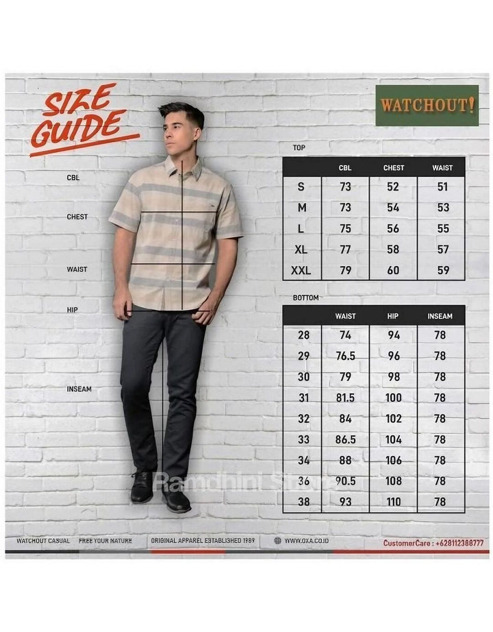 Watchout Milton Kemeja Motif Pria