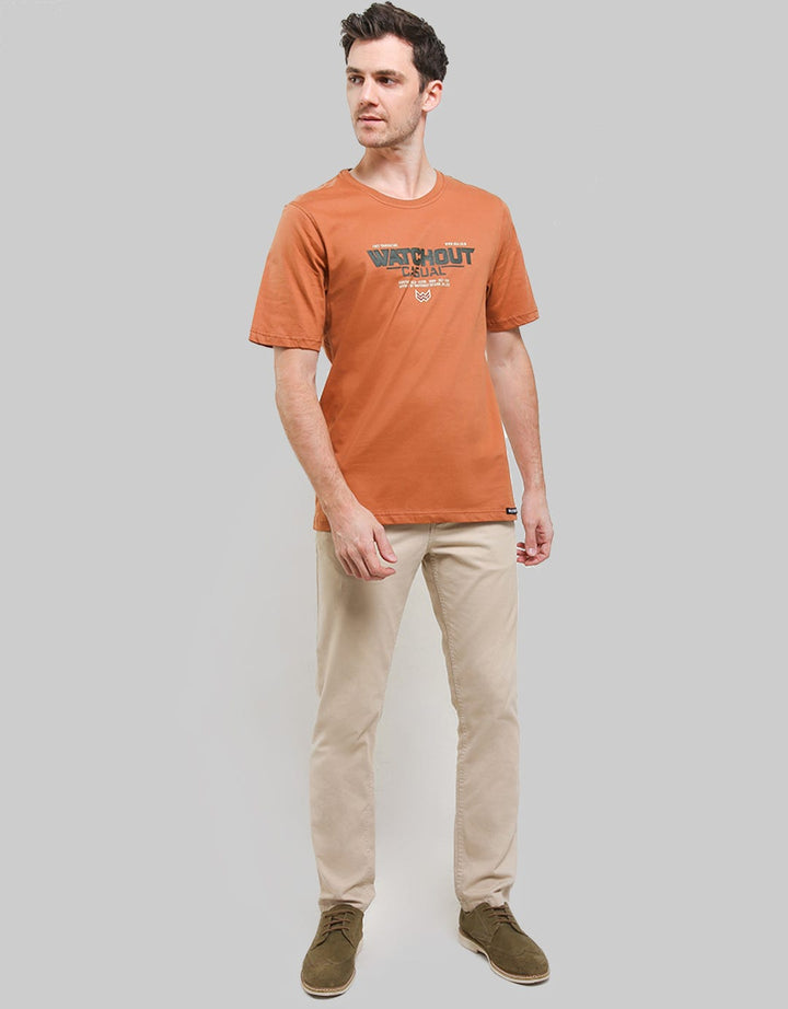 Watchout Casual Short Sleeves T-Shirt Print Logo