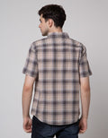 Watchout Casual Short Sleeves Shirt Print Check