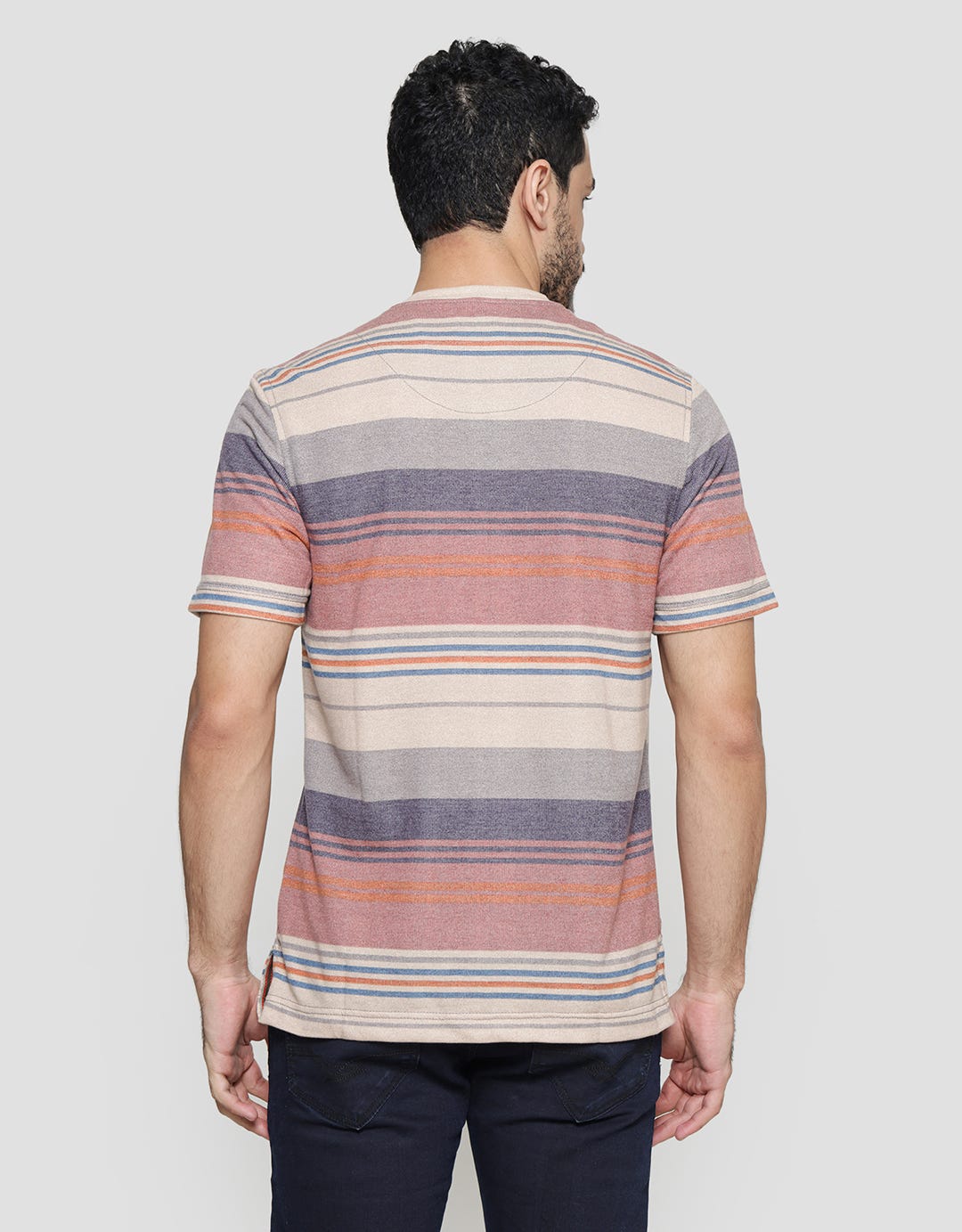 Watchout Casual Striped Casual Men's T-Shirt
