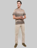 Watchout Casual Short Sleeves T-Shirt Long Stripes