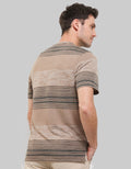 Watchout Casual Short Sleeves T-Shirt Long Stripes