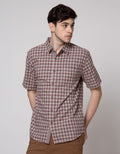Watchout Casual Short Sleeves Shirt Little Check