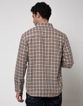 Watchout Casual Long Sleeve Small Plaid Print Shirt