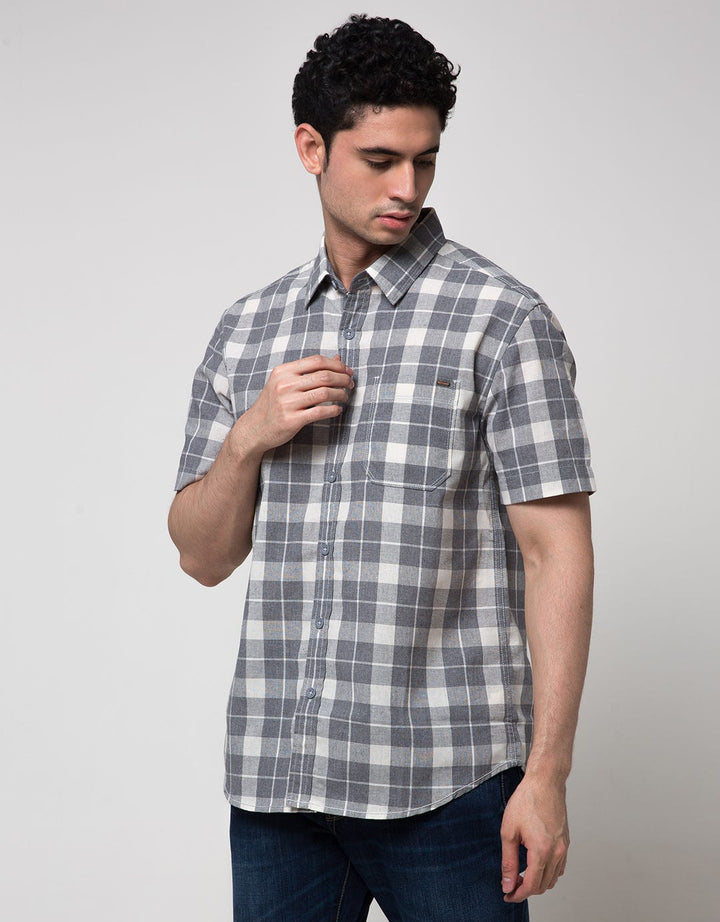 Watchout Casual Check Box Men's Shirt