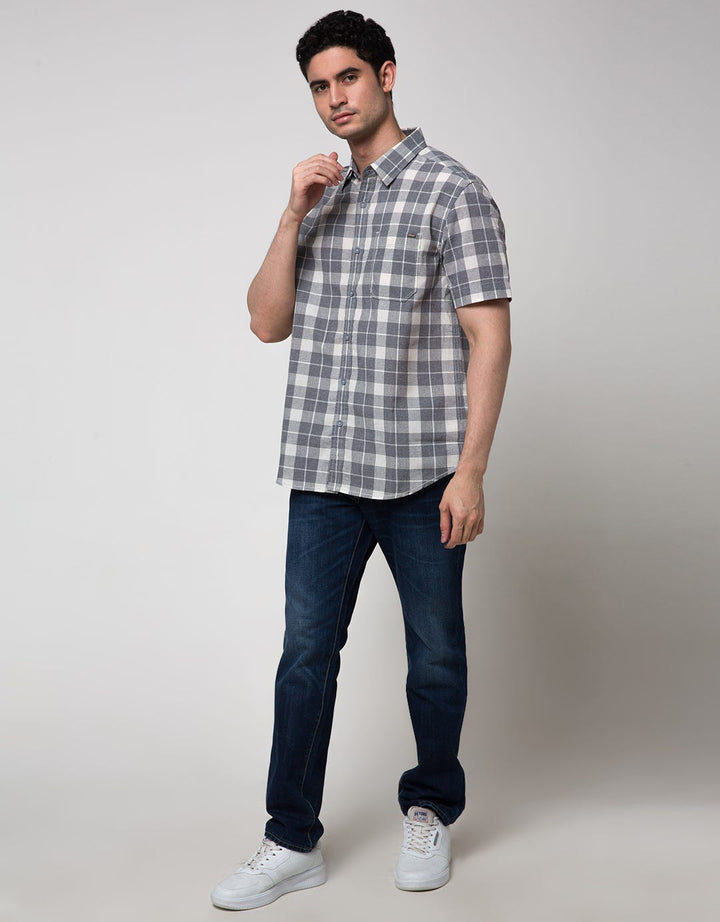 Watchout Casual Check Box Men's Shirt