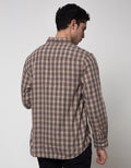 Watchout Casual Long Sleeve Small Plaid Shirt
