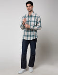 Watchout Casual Pocket Medium Plaid Print Shirt