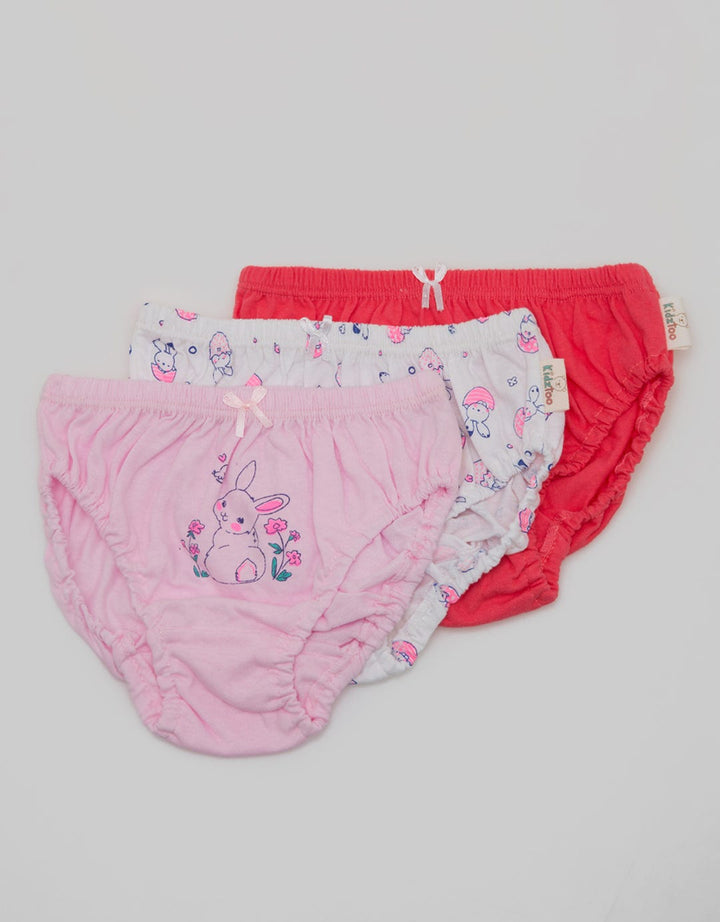 Kidz Too Brief Pack Of 3 Underwear Girls Bunny