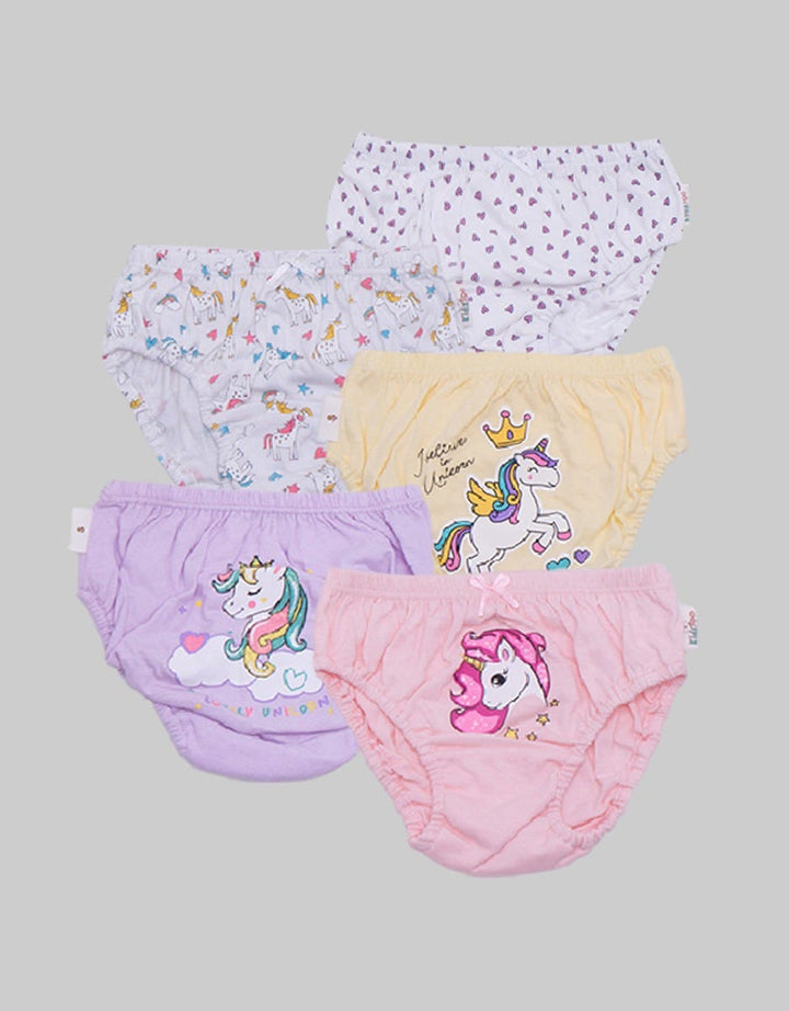 Kidz Too Unicorn Panties Pack of 5 for Girls
