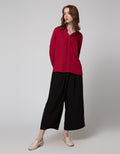 Details Long Pants Cullotes With Stretch Fabric