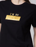 Details Short Sleeve T-Shirt Regular Tee Print With Iam So Fancy