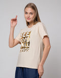 Details Short Sleeve T-Shirt Regular Tee With Flower